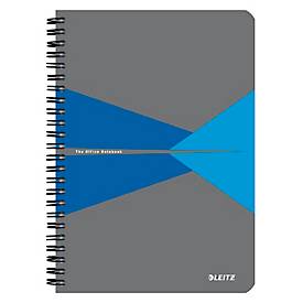 Notizbuch Leitz Office, DIN A5, 90 karierte Blatt, Spiralbindung, Kunststoff-Einband, FSC®-zertifiziert, blau