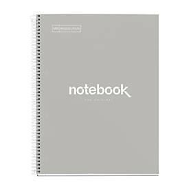 Notizbuch Miquelrius Emotions 1, DIN A4, 80 Blatt kariert und blickdicht, gelocht, Spiralbindung, Hardcover, grau