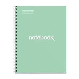 Notizbuch Miquelrius Emotions 1, DIN A4, 80 Blatt kariert und blickdicht, gelocht, Spiralbindung, Hardcover, mintgrün