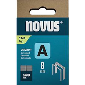 Novus Heftklammern Typ A, Länge 8 mm, Stahldraht, 2000 Stück