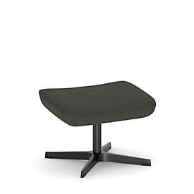 Nowy Styl beensteun Barrique, voor draaifauteuil Barrique, tot 110 kg, polyester bekleding/aluminium, donkergrijs/zwart