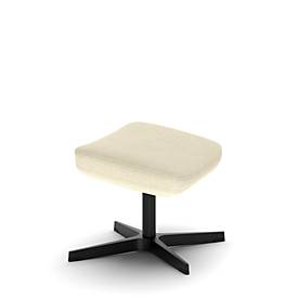 NowyStyl Beinauflage Barrique, für Drehsessel Barrique, bis 110 kg, Polyesterbezug/Aluminium, cremebeige/schwarz