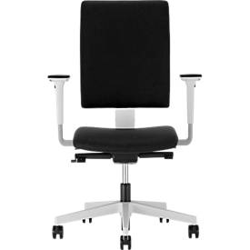 NowyStyl Bürostuhl 4ME, Synchronmechanik, ohne Armlehnen, höhenverstellbare Rückenlehne, weiß/schwarz