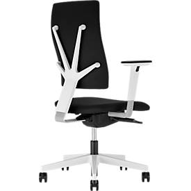 NowyStyl Bürostuhl 4ME, Synchronmechanik, ohne Armlehnen, höhenverstellbare Rückenlehne, weiß/schwarz