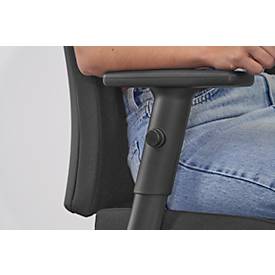 NowyStyl Bürostuhl Intrata, mit Armlehnen, Synchronmechanik, Muldensitz, schwarz