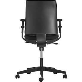 NowyStyl Bürostuhl Intrata, mit Armlehnen, Synchronmechanik, Muldensitz, schwarz
