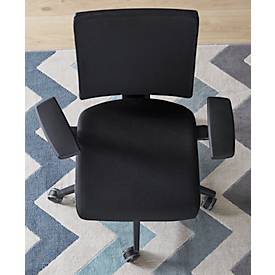 NowyStyl Bürostuhl Navigo Air-Care, mit Armlehnen, Synchronmechanik, Muldensitz mit Luftkissen, Anti-Shock-Funktion, schwarz