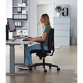 NowyStyl Bürostuhl Navigo Air-Care, mit Armlehnen, Synchronmechanik, Muldensitz mit Luftkissen, Anti-Shock-Funktion, schwarz