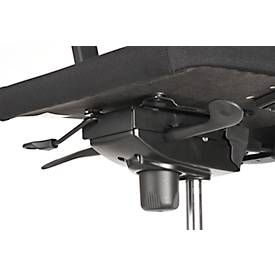 NowyStyl Bürostuhl Navigo, mit Armlehnen, Synchronmechanik, Muldensitz, hellgrau/weiß/alusilber