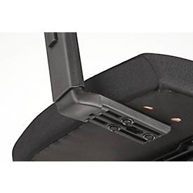 NowyStyl Bürostuhl Navigo, mit Armlehnen, Synchronmechanik, Muldensitz, schwarz/alusilber