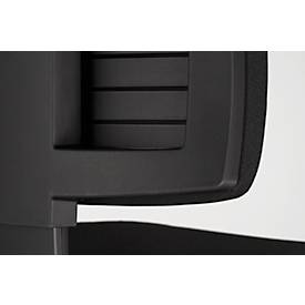 NowyStyl Bürostuhl Navigo, mit Armlehnen, Synchronmechanik, Muldensitz, schwarz/alusilber