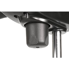 NowyStyl Bürostuhl Navigo, mit Armlehnen, Synchronmechanik, Muldensitz, schwarz/alusilber