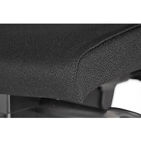 NowyStyl Bürostuhl Navigo, mit Armlehnen, Synchronmechanik, Muldensitz, schwarz/alusilber