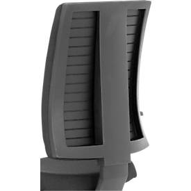 NowyStyl Bürostuhl Navigo, mit Armlehnen, Synchronmechanik, Muldensitz, schwarz/alusilber