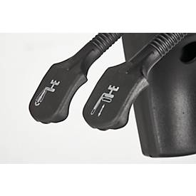 NowyStyl Bürostuhl Punkt Ergo, Permanentkontakt, mit Armlehnen, ergonomische Lehne, breite Sitzfläche, schwarz