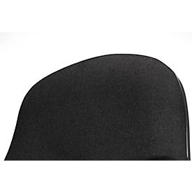 NowyStyl Bürostuhl Punkt Ergo, Permanentkontakt, mit Armlehnen, ergonomische Lehne, breite Sitzfläche, schwarz