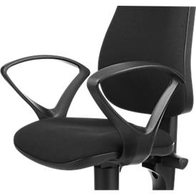 NowyStyl Bürostuhl Punkt Ergo, Permanentkontakt, mit Armlehnen, ergonomische Lehne, breite Sitzfläche, schwarz