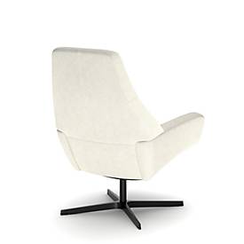 NowyStyl Drehsessel Barrique, mit Armlehnen, Rückenlehne neigungsverstellbar, B 540 x T 515 x H 410 mm, Polyesterbezug/Aluminium, cremebeige/schwarz