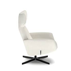 NowyStyl Drehsessel Otuli, mit Armlehnen, Wippfunktion, B 510 x T 525 x H 455 mm, Polyesterbezug/Aluminium, beige/schwarz