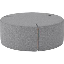 NowyStyl Sitzpouf Tri.Ply L, modular, Blazer-Stoff, ø 115 cm, grau