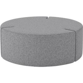 NowyStyl Sitzpouf Tri.Ply L, modular, Blazer-Stoff, ø 115 cm, grau