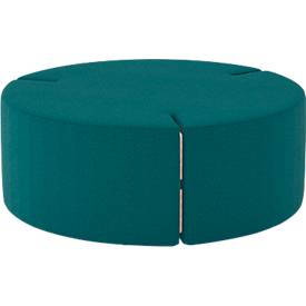 NowyStyl Sitzpouf Tri.Ply L, modular, Blazer-Stoff, ø 115 cm, petrol