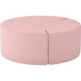 NowyStyl Sitzpouf Tri.Ply L, modular, Blazer-Stoff, ø 115 cm, rosa