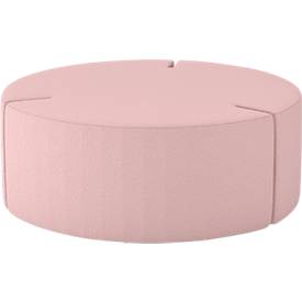 NowyStyl Sitzpouf Tri.Ply L, modular, Blazer-Stoff, ø 115 cm, rosa