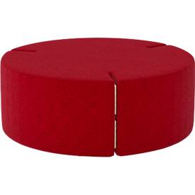 NowyStyl Sitzpouf Tri.Ply L, modular, Blazer-Stoff, ø 115 cm, rot