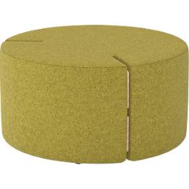 NowyStyl Sitzpouf Tri.Ply M, modular, Blazer-Stoff, ø 85 cm, gelb
