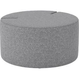 NowyStyl Sitzpouf Tri.Ply M, modular, Blazer-Stoff, ø 85 cm, grau