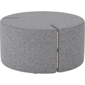 NowyStyl Sitzpouf Tri.Ply M, modular, Blazer-Stoff, ø 85 cm, grau