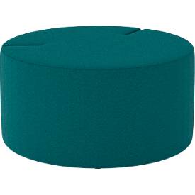 NowyStyl Sitzpouf Tri.Ply M, modular, Blazer-Stoff, ø 85 cm, petrol