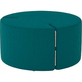 NowyStyl Sitzpouf Tri.Ply M, modular, Blazer-Stoff, ø 85 cm, petrol