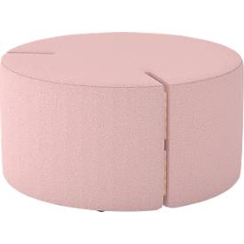 NowyStyl Sitzpouf Tri.Ply M, modular, Blazer-Stoff, ø 85 cm, rosa