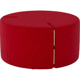 NowyStyl Sitzpouf Tri.Ply M, modular, Blazer-Stoff, ø 85 cm, rot
