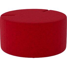 NowyStyl Sitzpouf Tri.Ply M, modular, Blazer-Stoff, ø 85 cm, rot
