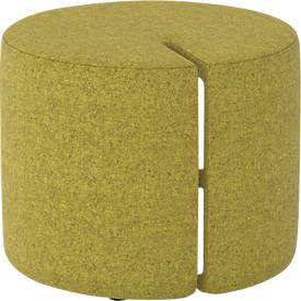 NowyStyl Sitzpouf Tri.Ply S, modular, Blazer-Stoff, ø 55 cm, gelb
