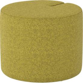 NowyStyl Sitzpouf Tri.Ply S, modular, Blazer-Stoff, ø 55 cm, gelb