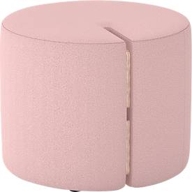 NowyStyl Sitzpouf Tri.Ply S, modular, Blazer-Stoff, ø 55 cm, rosa