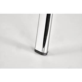 NowyStyl Stapelstühle-Set ISO BASIC, ohne Armlehnen, stapelbar bis 12 Stück, Bezug anthrazit, Gestell chromsilber, 8 Stück