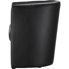 NowyStyl Zweisitzer-Sofa CLUB DUO, Echtleder, voll gepolstert, Sitzhöhe 455 mm, schwarz