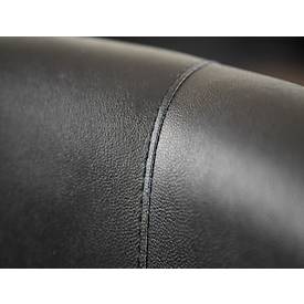 NowyStyl Zweisitzer-Sofa CLUB DUO, Kunstleder (100% Polyester), voll gepolstert, Sitzhöhe 455 mm, rot