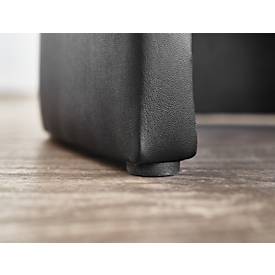 NowyStyl Zweisitzer-Sofa CLUB DUO, Kunstleder (100% Polyester), voll gepolstert, Sitzhöhe 455 mm, schwarz