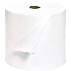 Ölbindevlies Rollen klein, 173 l Aufnahme, ohne Perforierung, L 40000 x B 400 mm, weiß, 2 Stück