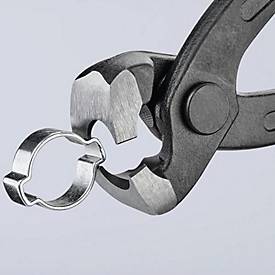 Ohrklemmenzange Gesamt-L. 220mm Kopf schwarz atram. Kunststoff-Überzug