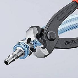 Ohrklemmenzange Gesamt-L. 220mm Kopf schwarz atram. Kunststoff-Überzug