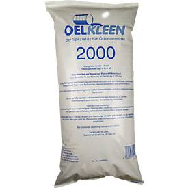 Ölbindemittel Oel-Kleen 2000, Typ III R/SF, auch für Säuren & Laugen, Volumen 50 l, Pelletgröße 0,125-4 mm, Sack mit 50 kg, weiß
