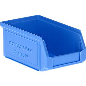 Opbergbakken met open voorzijde SSI Schäfer PROFI LF 211 serie, polypropeen, inhoud 0,9 l, tot 5 kg, blauw, 15 stuks