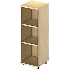 Open kast TETRIS WOOD - B 400 x D 421 x H 1160 mm - 3 OH - met glijders - ahorn decor - ons merk Schäfer Shop Genius